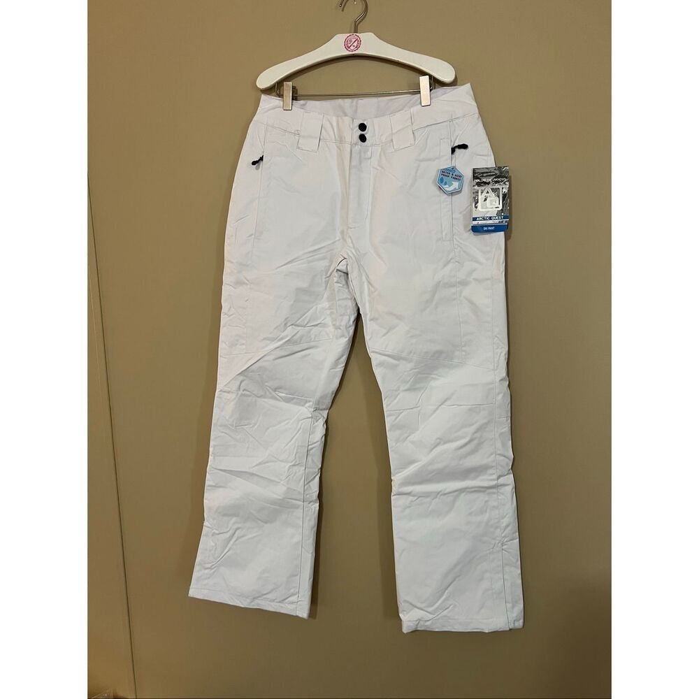 Arctic Quest White Ski Pants Woman’s Large MSRP $100 FLAWED-MARKS